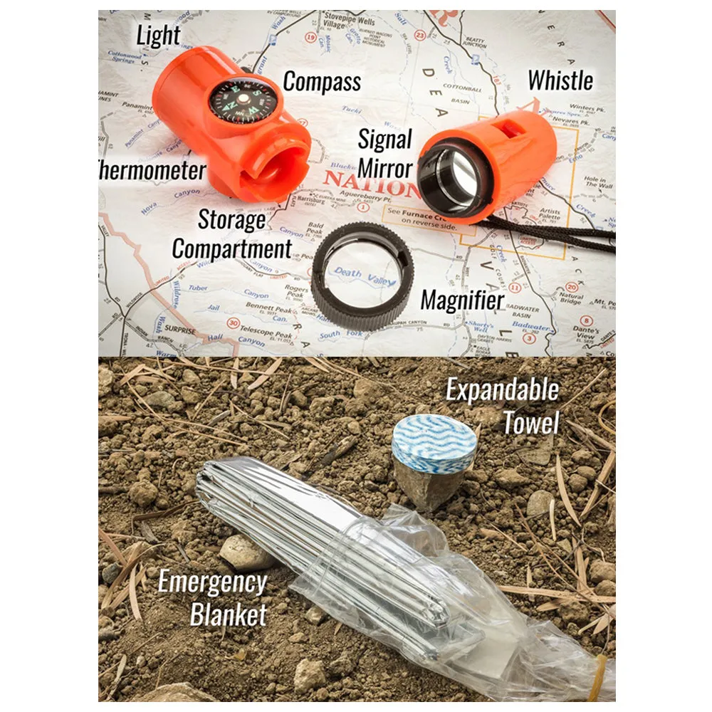 17-in-1 Survival Emergency Kit Camping Hiking Military Gear Kit Tactical Tools
