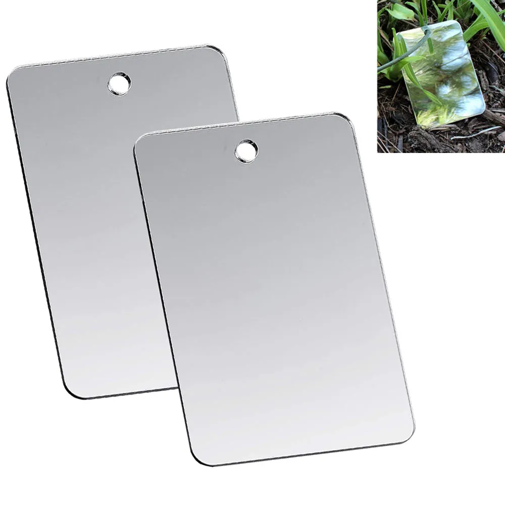 2 Pack Signal Mirror Lightweight Emergency Shatterproof Survival Camping Hiking