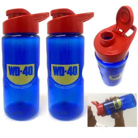 2 Pc BPA Free Sports Water Bottle Blue Logo Outdoor Portable Hiking 20oz
