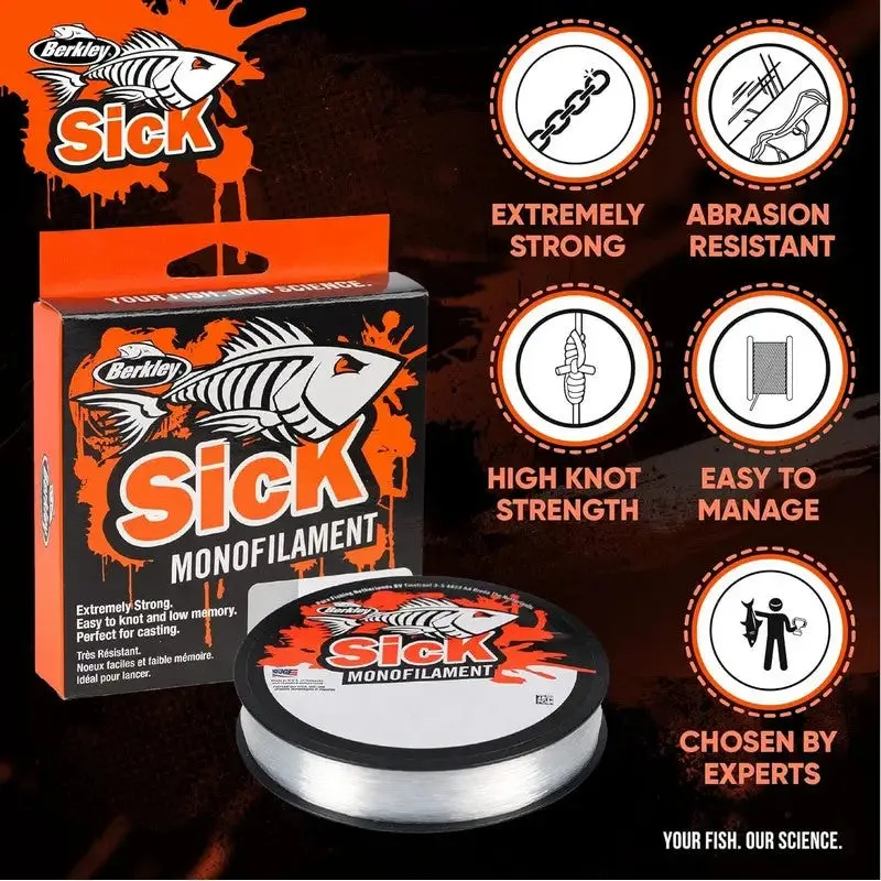 Berkley Sick Monofilament 300M Clear - Assorted