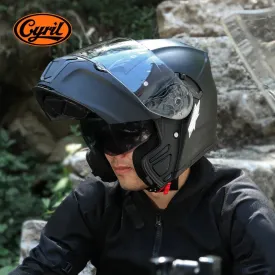 CYRIL Dual Visor Modular Flip-up Full Face Motorcycle Helmet DOT Approved