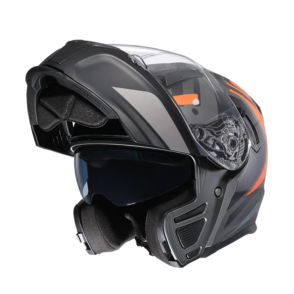 CYRIL Dual Visor Modular Flip-up Full Face Motorcycle Helmet DOT Approved