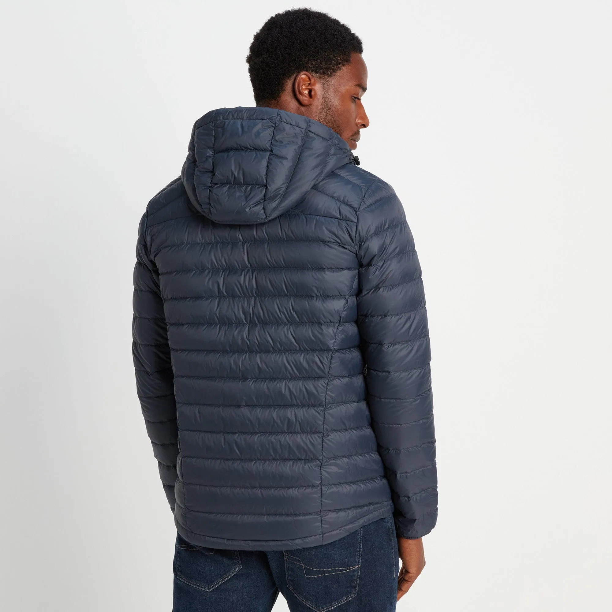 Drax Mens Hooded Down Jacket - Navy