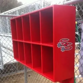 HELMET RACK - 10 HELMET CAPACITY (5 ROWS OF 2)