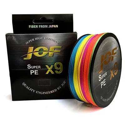 JOF X9/X12 300-500M Braided Line 9/12 Strands MultiColor Multifilament Saltwater PE Line 20-80LB