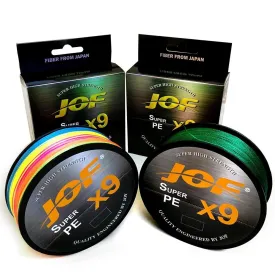 JOF X9/X12 300-500M Braided Line 9/12 Strands MultiColor Multifilament Saltwater PE Line 20-80LB