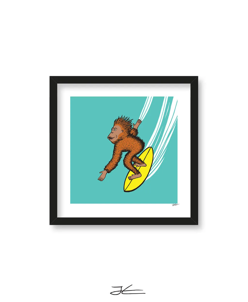 Surfing Orangutan - Print/ Framed Print