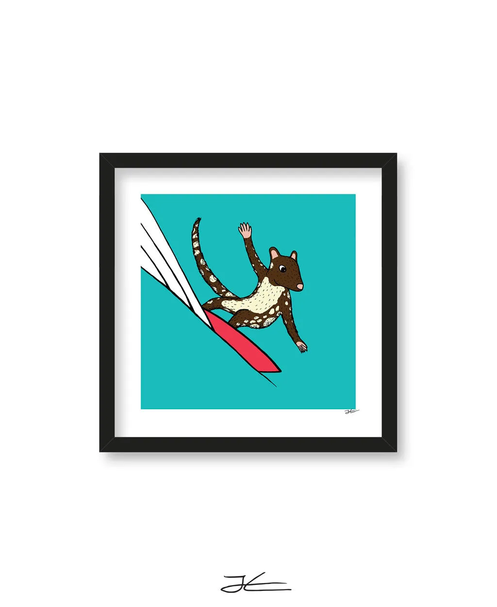 Surfing Quoll - Print/ Framed Print
