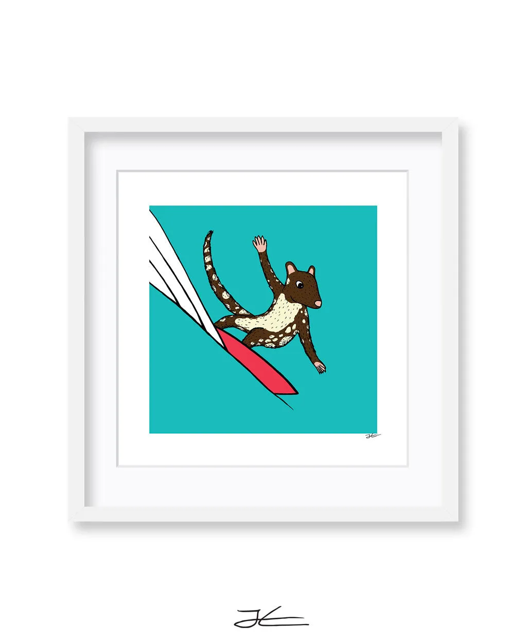 Surfing Quoll - Print/ Framed Print